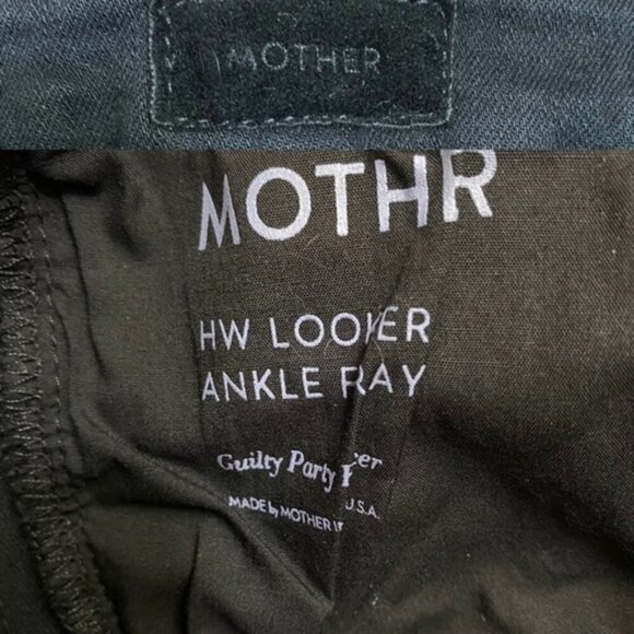 MOTHER High Waisted Looker Ankle Guilty Party Racer Women Size 25 - Picture 10 of 10